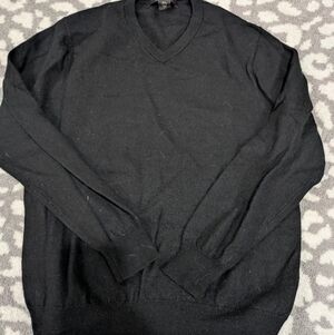 Elegant Black V-Neck Sweater for Men